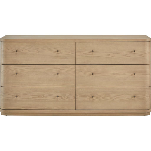 Modus Furniture Penny Six Drawer White Ash Dresser in Buff Cream  655450455902 QXUL82 Image 1