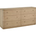 Modus Furniture Penny Six Drawer White Ash Dresser in Buff Cream  655450455902 QXUL82 Image 2