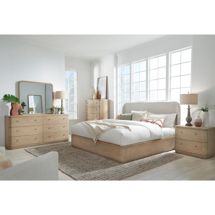 Modus Furniture Penny Two Drawer White Ash Nightstand in Buff Cream  655450455896 QXUL81 Image 5