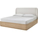 Modus Furniture Penny Upholstered Platform Bed in Buff Cream Ash and Oatmeal Linen  QXULH  Image 3