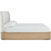 Modus Furniture Penny Upholstered Platform Bed in Buff Cream Ash and Oatmeal Linen  QXULH  Image 4