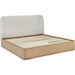 Modus Furniture Penny Upholstered Platform Bed in Buff Cream Ash and Oatmeal Linen  QXULH  Image 5