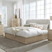 Modus Furniture Penny Upholstered Platform Bed in Buff Cream Ash and Oatmeal Linen  QXULH  Main Image