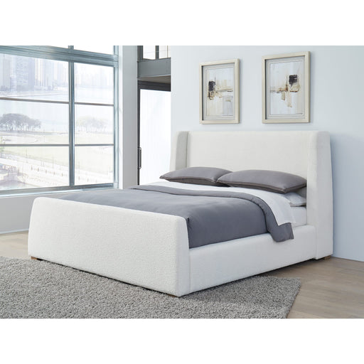 Modus Furniture Presley Upholstered Wingback Platform Bed in Cottage Cheese Boucle (2026)  PCMZQ  Image 1
