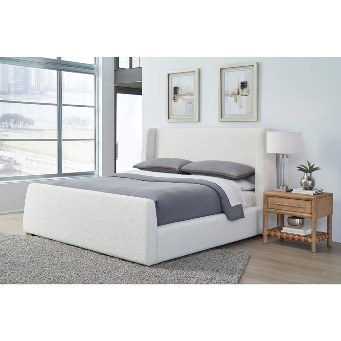 Modus Furniture Presley Upholstered Wingback Platform Bed in Cottage Cheese Boucle (2026)  PCMZQ  Main Image