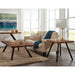 Modus Furniture Reese Live Edge Solid Wood Metal Leg Coffee Table in Natural Acacia 655450206238 3A6921 Image 1