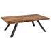 Modus Reese Live Edge Solid Wood Metal Leg Coffee Table in Natural AcaciaImage 2