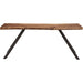 Modus Furniture Reese Live Edge Solid Wood Metal Leg Console Table in Natural Acacia 655450206290 3A6923 Image 2