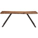 Modus Reese Live Edge Solid Wood Metal Leg Console Table in Natural Acacia Image 2