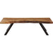 Modus Furniture Reese Live Edge Solid Wood Metal Leg Dining Bench in Natural Acacia 655450206351 3A6991 Image 1