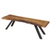 Modus Reese Live Edge Solid Wood Metal Leg Dining Bench in Natural Acacia Main Image
