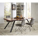 Modus Reese Live Edge Solid Wood Metal Leg Dining Table in Natural Acacia Image 1