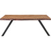 Modus Furniture Reese Live Edge Solid Wood Metal Leg Dining Table in Natural Acacia 655450236914 3A69615 Image 4