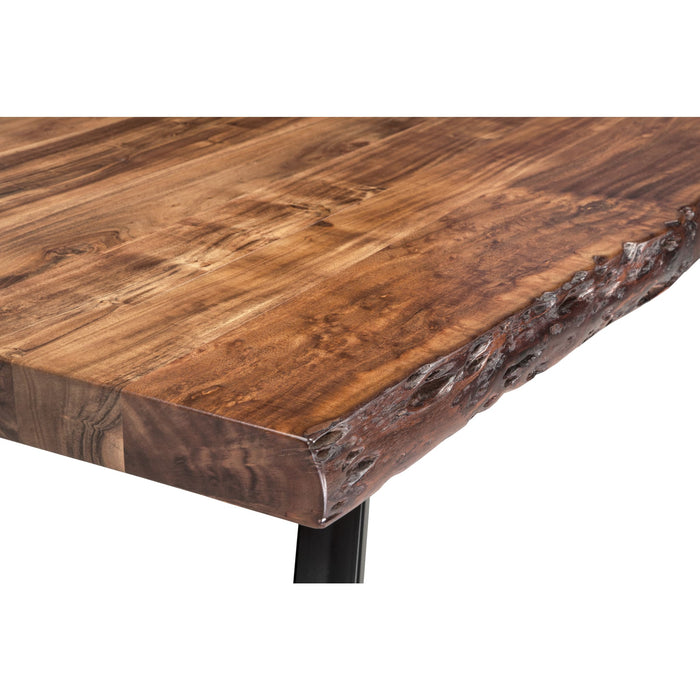 Modus Furniture Reese Live Edge Solid Wood Metal Leg Dining Table in Natural Acacia 655450236914 3A69615 Image 5