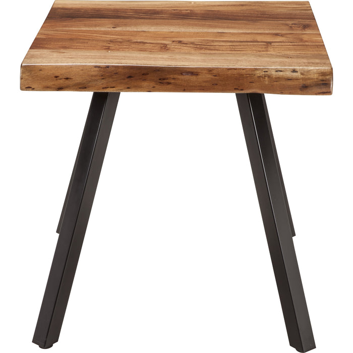 Modus Furniture Reese Live Edge Solid Wood Metal Leg End Table in Natural Acacia 655450206269 3A6922 Image 2