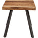 Modus Furniture Reese Live Edge Solid Wood Metal Leg End Table in Natural Acacia 655450206269 3A6922 Image 2