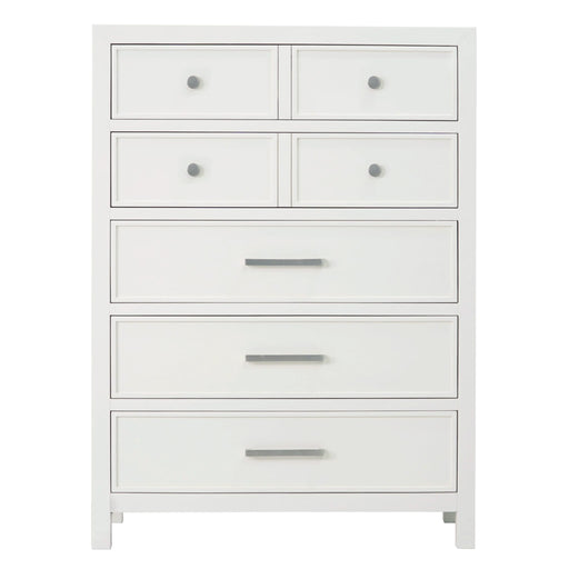 Modus Retreat Five Drawer Wood Chest in SnowfallImage 1