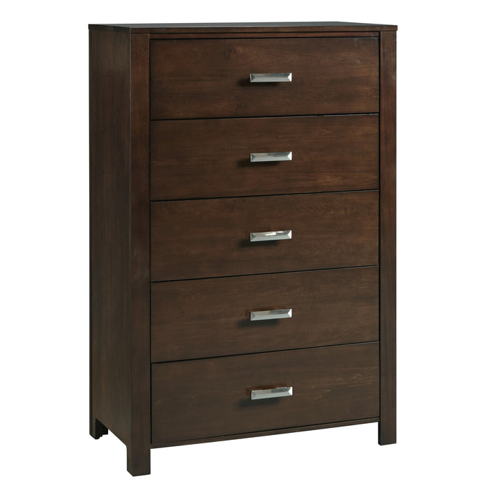 Modus Riva Five Drawer Chest in Chocolate Brown Image 4