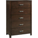 Modus Furniture Riva Five Drawer Chest in Chocolate Brown (2024) 655450431746 RV2684A Image 4