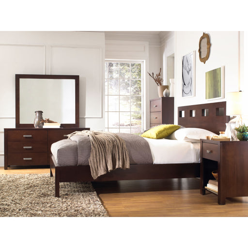 Modus Furniture Riva Mirror in Chocolate Brown 655450066832 RV2683 Image 1