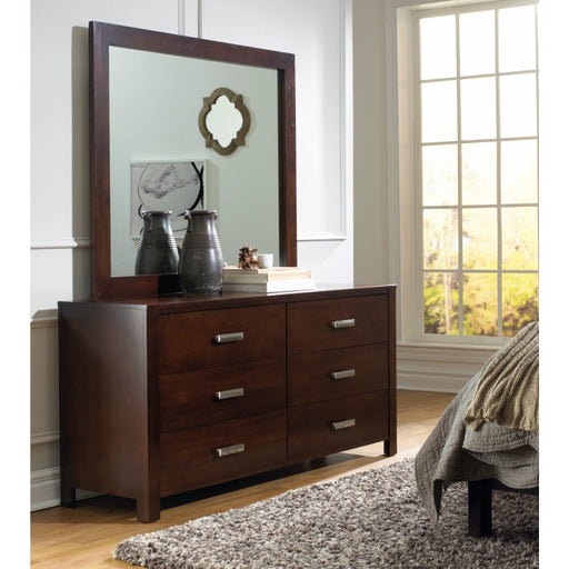 Modus Furniture Riva Mirror in Chocolate Brown 655450066832 RV2683 Main Image