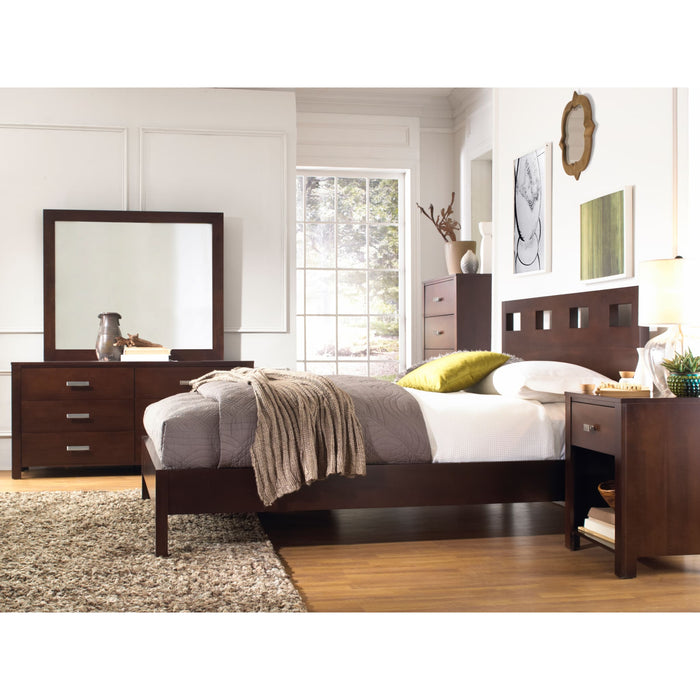 Modus Furniture Riva One Drawer Nightstand in Chocolate Brown 655450066818 RV2681 Image 2