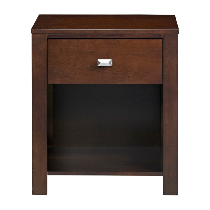 Modus Riva One Drawer Nightstand in Chocolate Brown Image 3