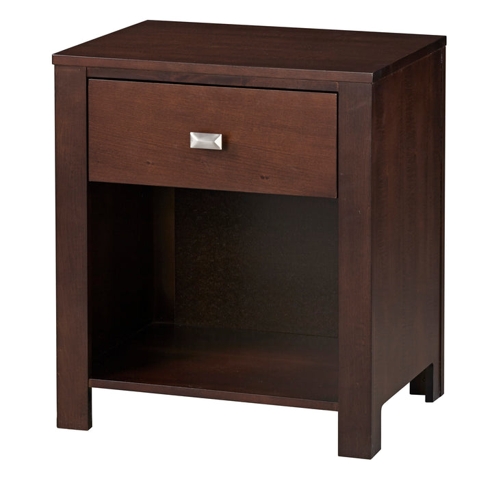 Modus Riva One Drawer Nightstand in Chocolate BrownImage 4