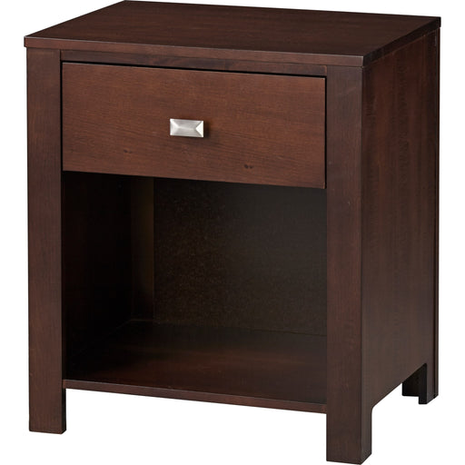Modus Furniture Riva One Drawer Nightstand in Chocolate Brown 655450066818 RV2681 Image 4