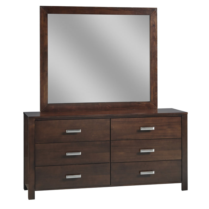 Modus Riva Six Drawer Dresser in Chocolate Brown Image 3
