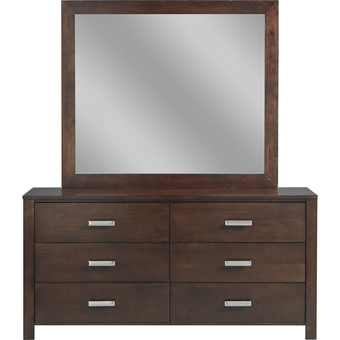 Modus Furniture Riva Six Drawer Dresser in Chocolate Brown (2024) 655450431739 RV2682A Image 2