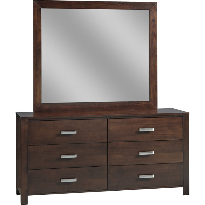 Modus Furniture Riva Six Drawer Dresser in Chocolate Brown (2024) 655450431739 RV2682A Image 3
