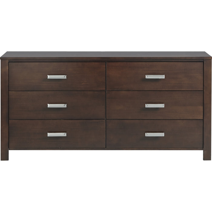 Modus Furniture Riva Six Drawer Dresser in Chocolate Brown (2024) 655450431739 RV2682A Image 4