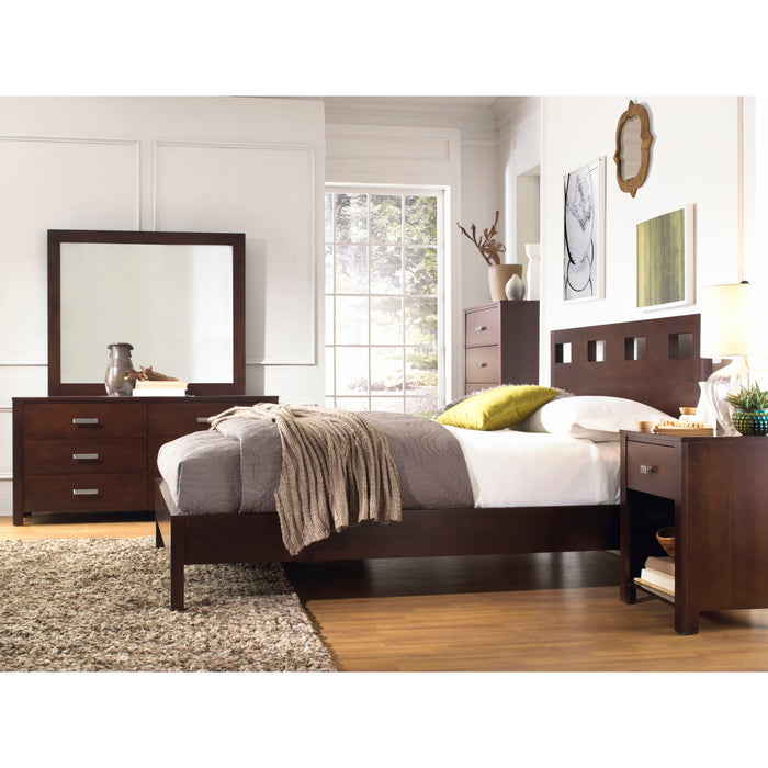 Modus Riva Wood Bed in Chocolate Brown Image 1