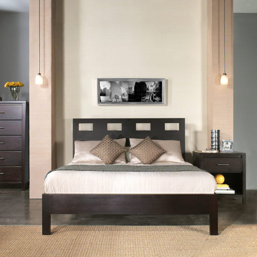Modus Riva Wood Platform Bed in Espresso Main Image