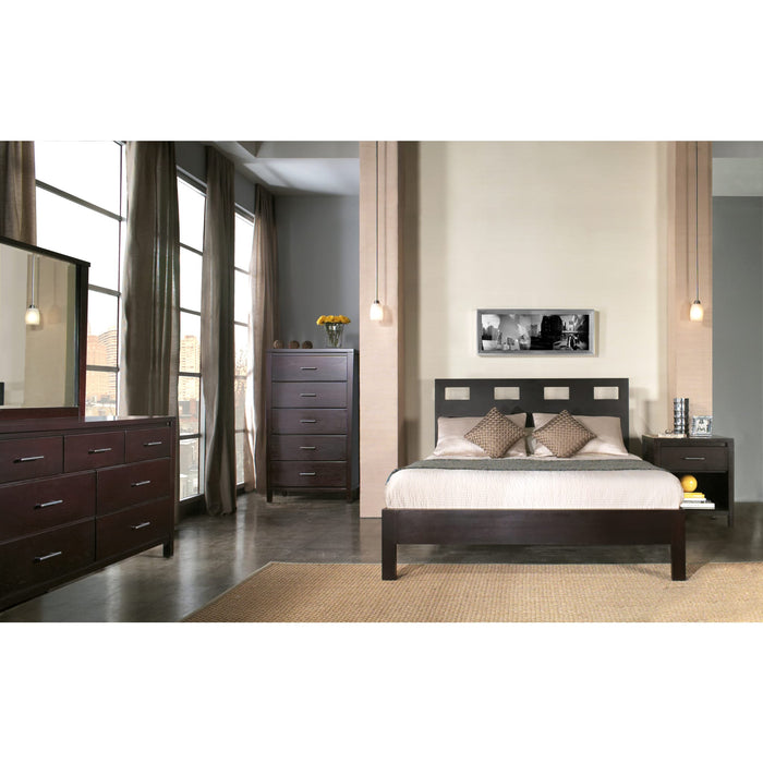 Modus Riva Wood Platform Bed in Espresso Image 3