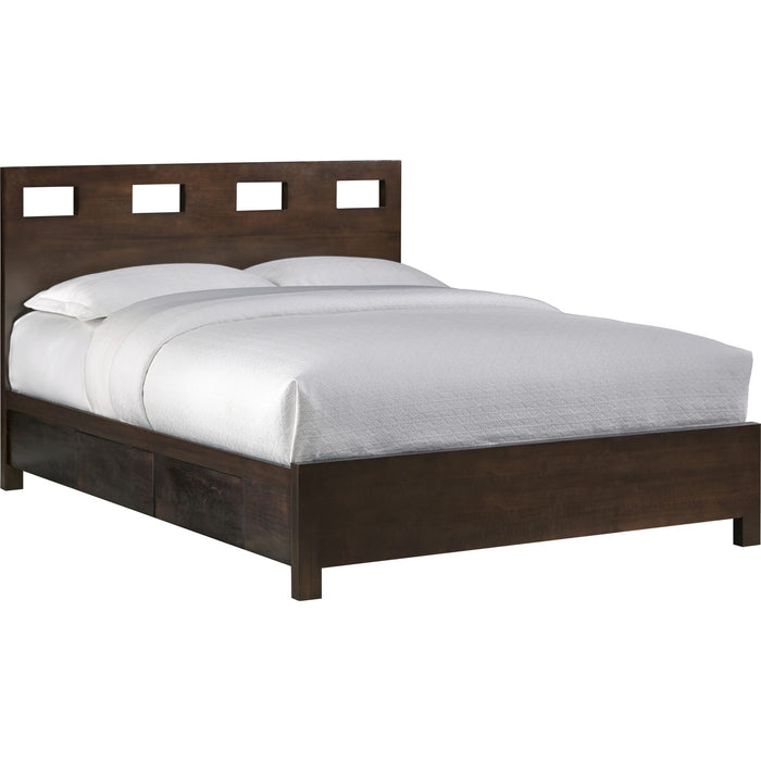 Modus Furniture Riva Wood Storage Bed in Chocolate Brown  RV26D  Image 4