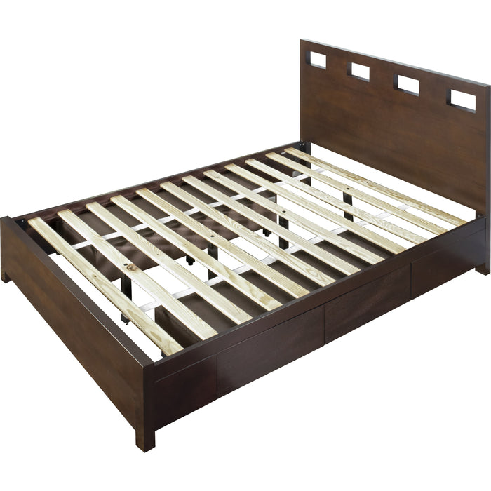 Modus Furniture Riva Wood Storage Bed in Chocolate Brown  RV26D  Image 5