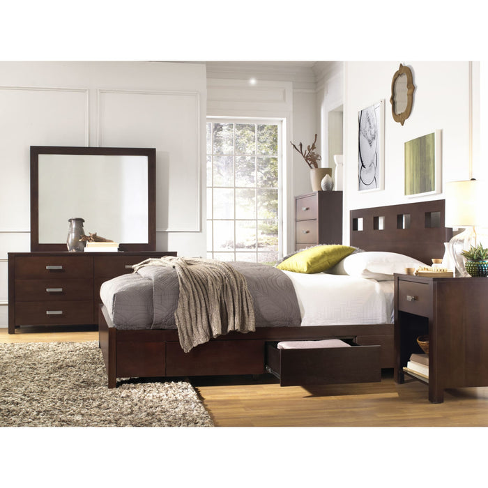 Modus Furniture Riva Wood Storage Bed in Chocolate Brown  RV26D  Image 6