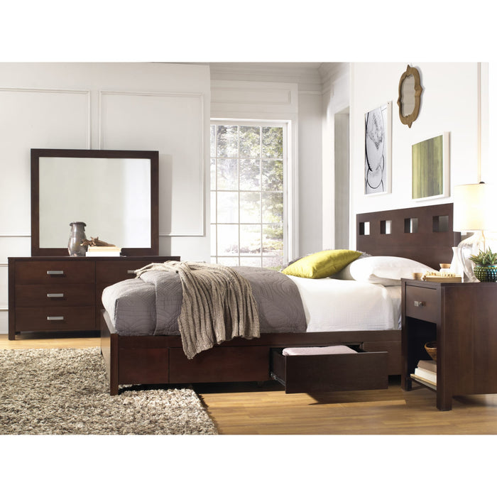 Modus Furniture Riva Wood Storage Bed in Chocolate Brown  RV26D  Image 7