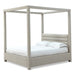 Modus Rockford Upholstered Canopy Bed in Turtle Dove Linen Image 4