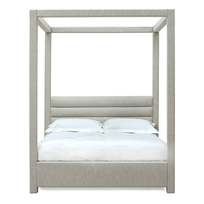Modus Rockford Upholstered Canopy Bed in Turtle Dove Linen Image 5