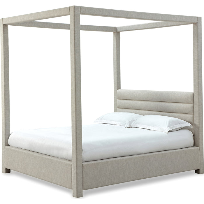 Modus Furniture Rockford Upholstered Canopy Bed in Turtle Dove Linen (2026)  MQNCS  Image 4