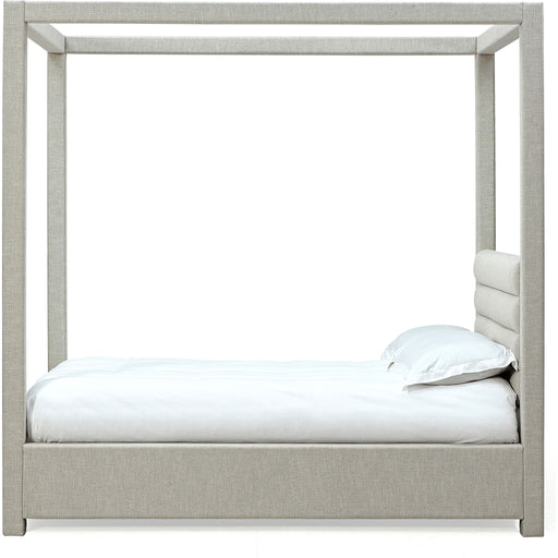 Modus Furniture Rockford Upholstered Canopy Bed in Turtle Dove Linen  MQNCH  Image 6