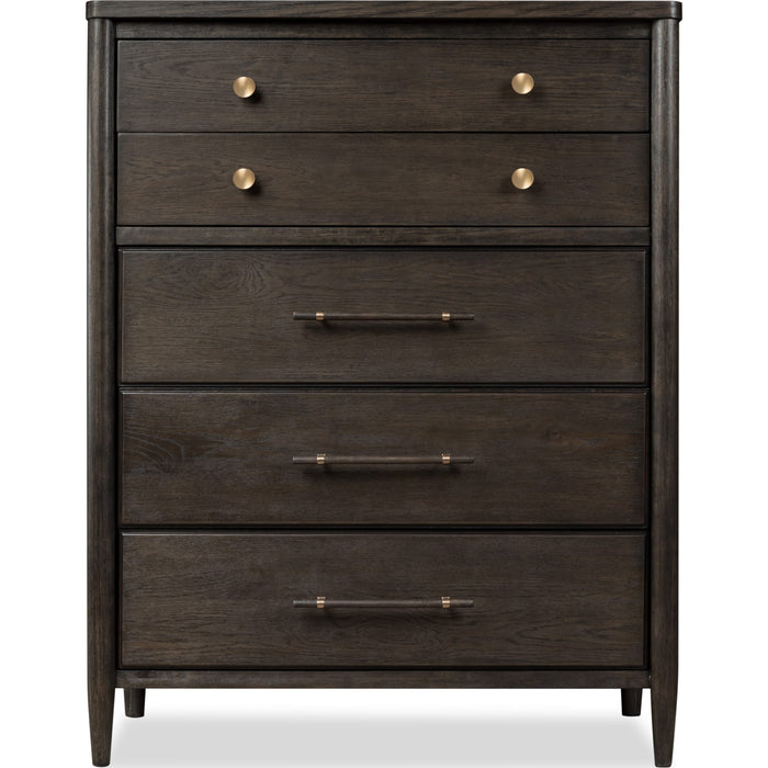 Modus Furniture Rockport Five Drawer Oak Wood Chest in Yin 655450438011 QBTS84 Image 3