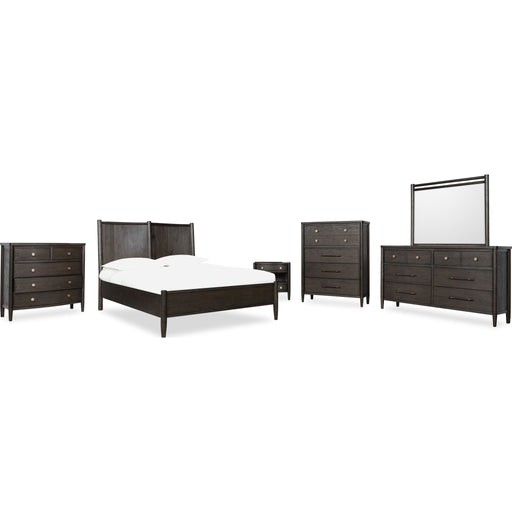 Modus Furniture Rockport Oak Wood Platform Bed in Yin  QBTSK  Image 10