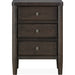 Modus Furniture Rockport Three Drawer Small Nightstand in Yin 655450437960 QBTS81D Image 2
