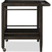Modus Furniture Rockport Two Shelf Rolling Bar Cart in Yin 655450437274 QBTS80 Image 1