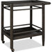 Modus Furniture Rockport Two Shelf Rolling Bar Cart in Yin 655450437274 QBTS80 Image 2