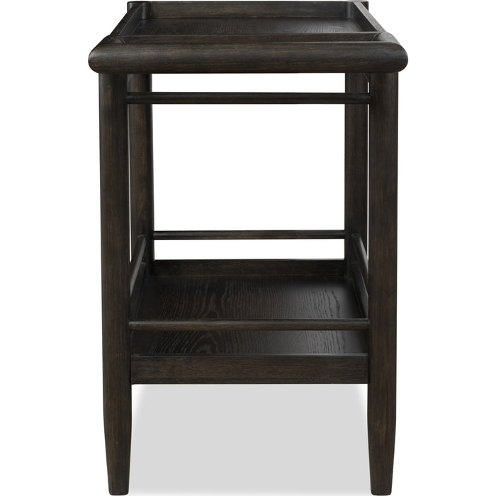 Modus Furniture Rockport Two Shelf Rolling Bar Cart in Yin 655450437274 QBTS80 Image 3